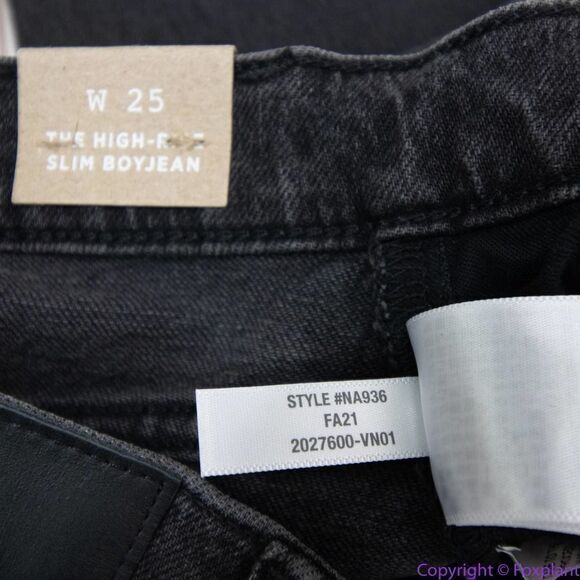 NEW Madewell High-Rise Slim Boyjean in Caton Wash‎ Ripped-Knee, 25 - Picture 15 of 16